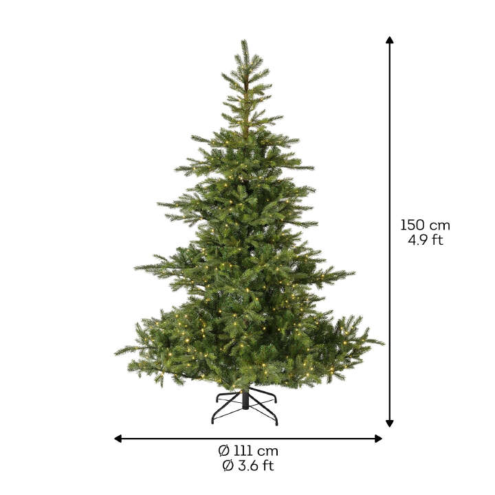 EVERLANDS Künstlicher Weihnachtsbaum Grandis Tanne mit Micro LED